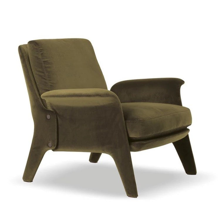 Chaise à dossier haut de meubles de salon de fauteuil de salon de velours avec Ottoman 