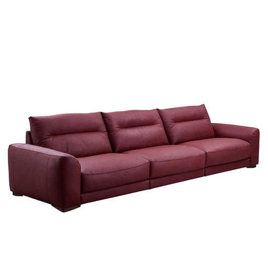 3 Seater Sofa Modern Red Living Room Sectional Leather Sofa