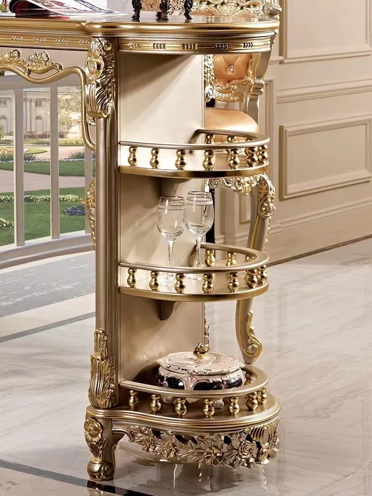 Cabinet de luxe de conception de Barock en bois massif fabriqué à la main de barre de salon 