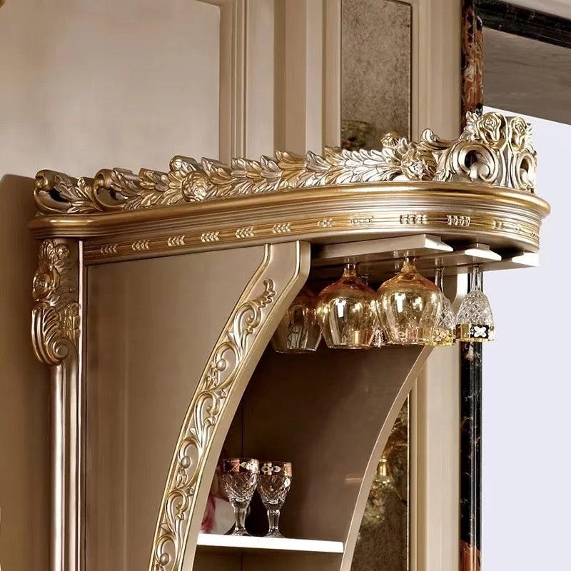 Gabinete de lujo del diseño de Barock de madera sólida hecho a mano de la barra de la sala de estar 