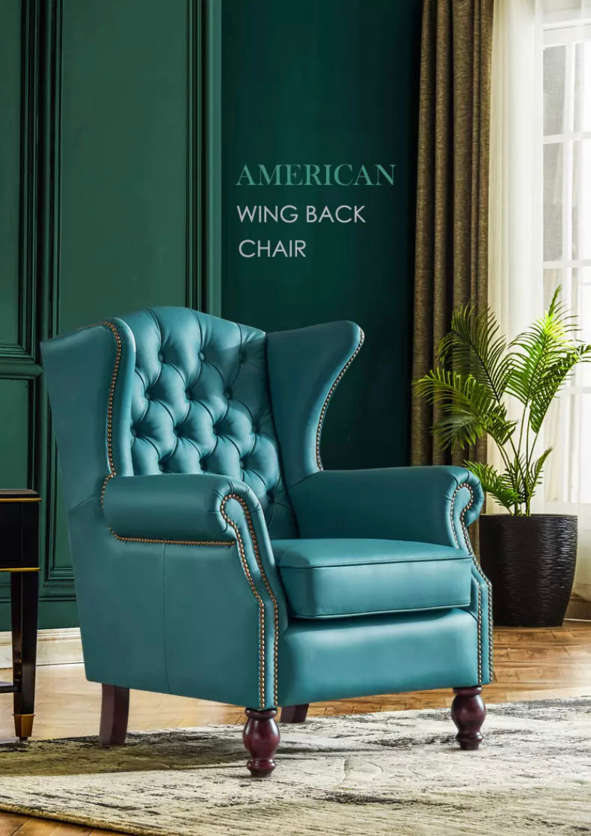Accent Chair High Wing Back Chairs Winter's Leather Armchairs