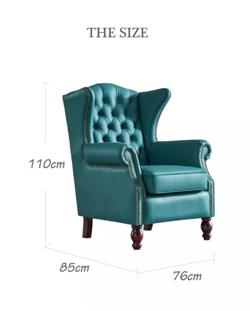 Accent Chair High Wing Back Chairs Winter's Leather Armchairs