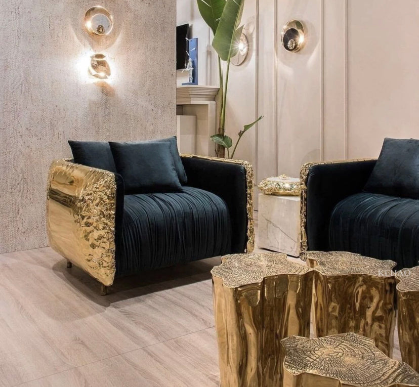 Chaise d'appoint en cuir véritable, 1 place, Design de luxe italien classique, mobilier de maison et de bureau 