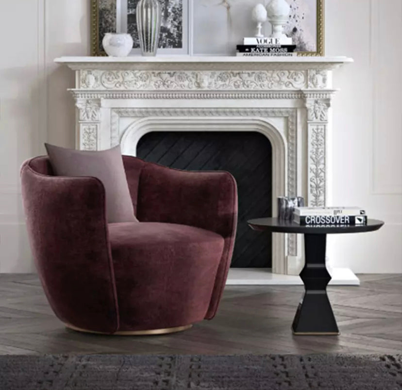 Chaise de loisirs Fauteuil en cuir italien moderne exclusif