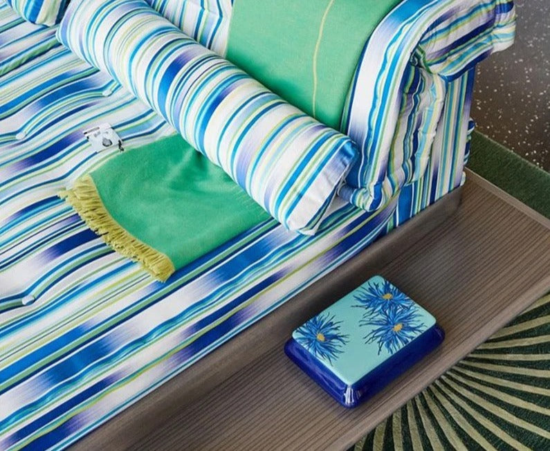 Outdoor Furniture Set Multicolor Fabric Sectional Floor Sofa Designer Outdoor Interior Furniture