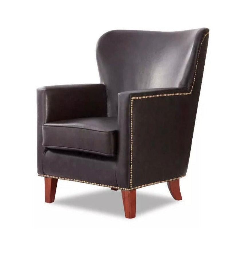Armchair Accent Chair Modern Solid Wood Sessel High Destiny Foam Leather Arm Chairs
