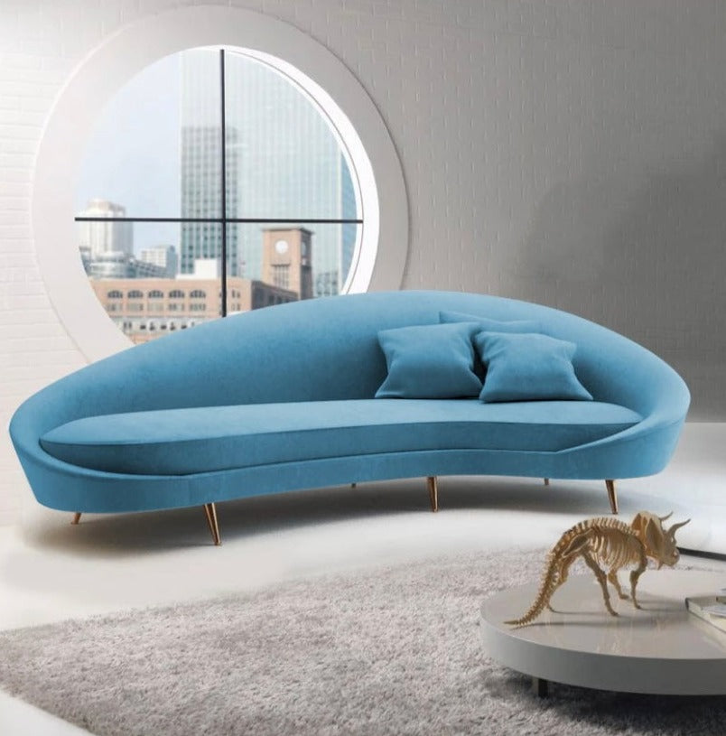 Sofa Artistic Arc Creative Living Room Modern Fabric Sofa