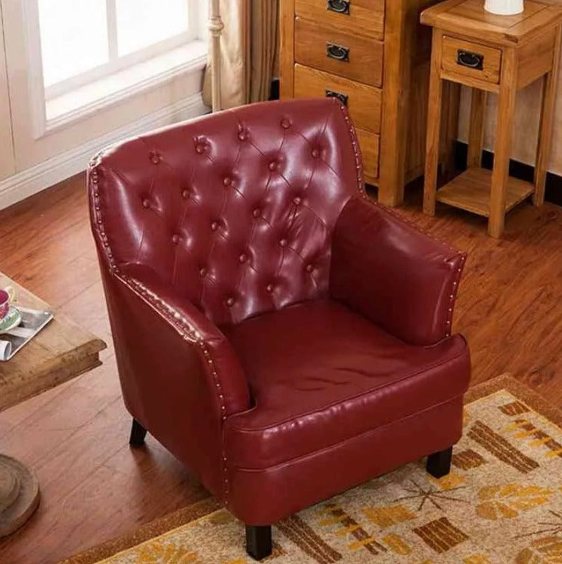Chesterfield Chiar Solid Wooden Leather Modern Sessel Chesterfield Chairs
