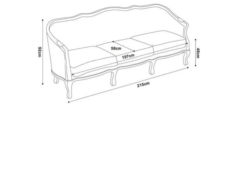 2 Seater Sofa Hand Made Wooden Vintage Living Room Furniture Set