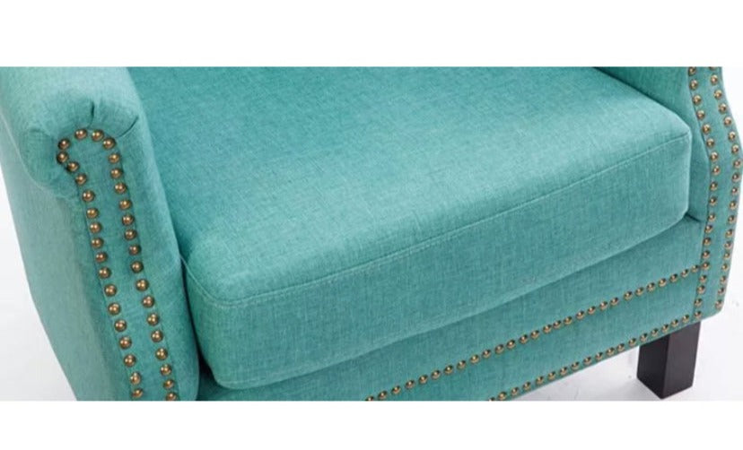 Armchair Turquoise Color New Classic Sessel Fabric European Style Arm Chairs