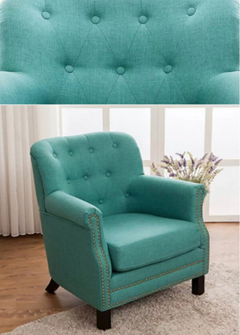 Armchair Turquoise Color New Classic Sessel Fabric European Style Arm Chairs