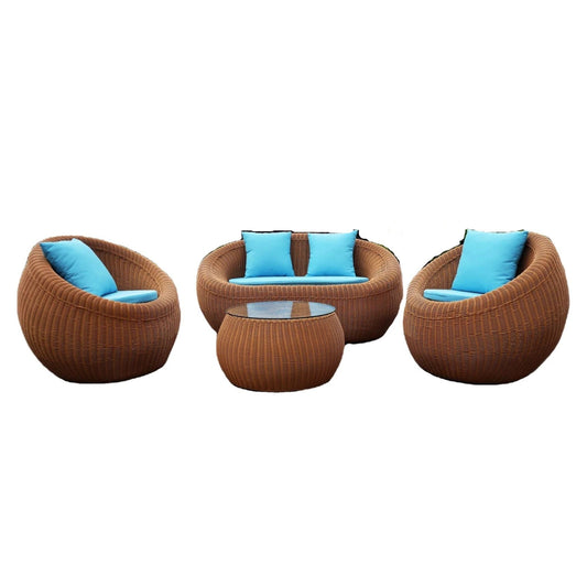 Outdoor Furniture Designer Hand Made Rattan Sofa Chair Combination Furniture Set