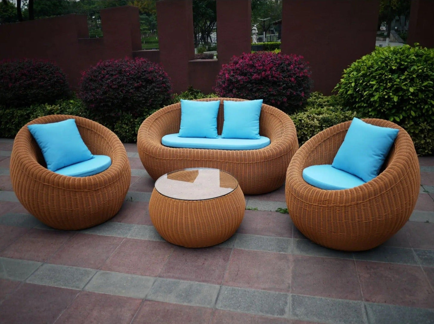 Outdoor Furniture Designer Hand Made Rattan Sofa Combination Furniture Set