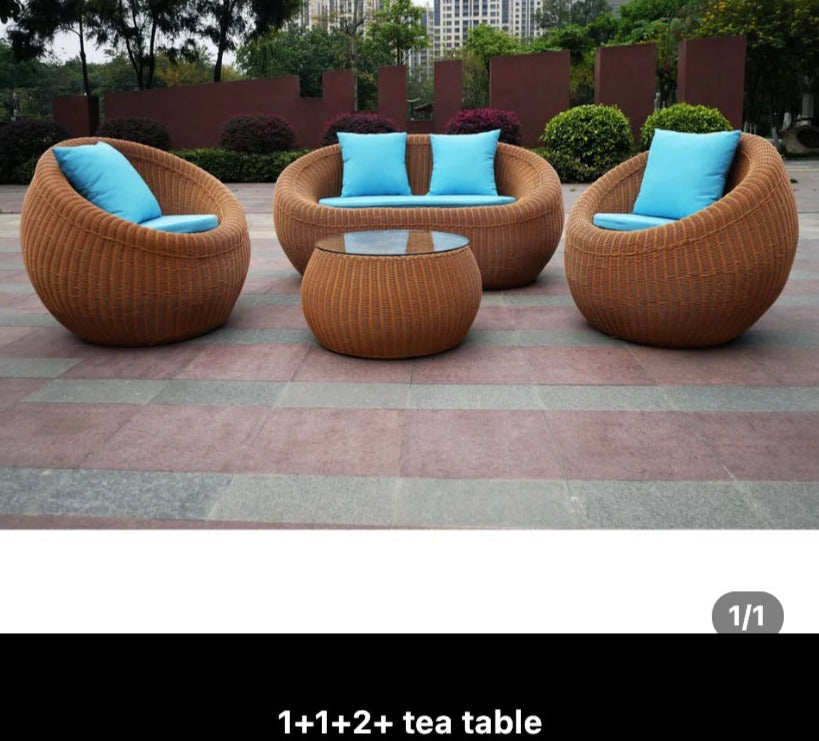 Outdoor Furniture Designer Hand Made Rattan Sofa Combination Furniture Set