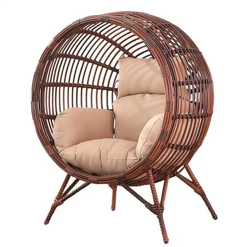 Outdoor Furniture Balcony Garden Rattan Bed Lounge Chair Hotel Club Indoor Outdoor Single Rattan Chair