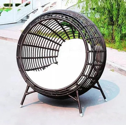 Outdoor Furniture Balcony Garden Rattan Bed Lounge Chair Hotel Club Indoor Outdoor Single Rattan Chair
