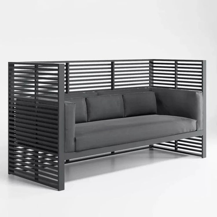 Outdoor Furniture L Shape Full Aluminum Garden Balcony Water Proof Lazy Sofa Set