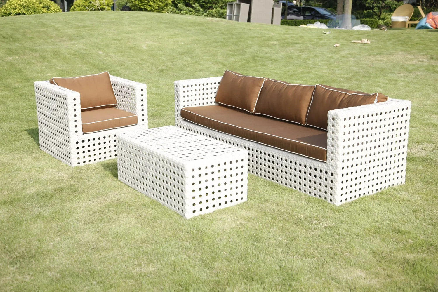 Outdoor Furniture Garden Balcony Terrace Waterproof Wicker Modular Rattan Sofa Sets