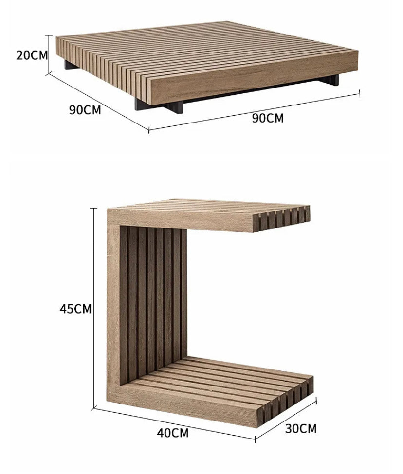 Muebles de exterior de lujo de diseño Dreamhause, conjunto de sofás de madera de teca, Villa, patio, terraza, jardín, ocio, muebles de madera maciza 