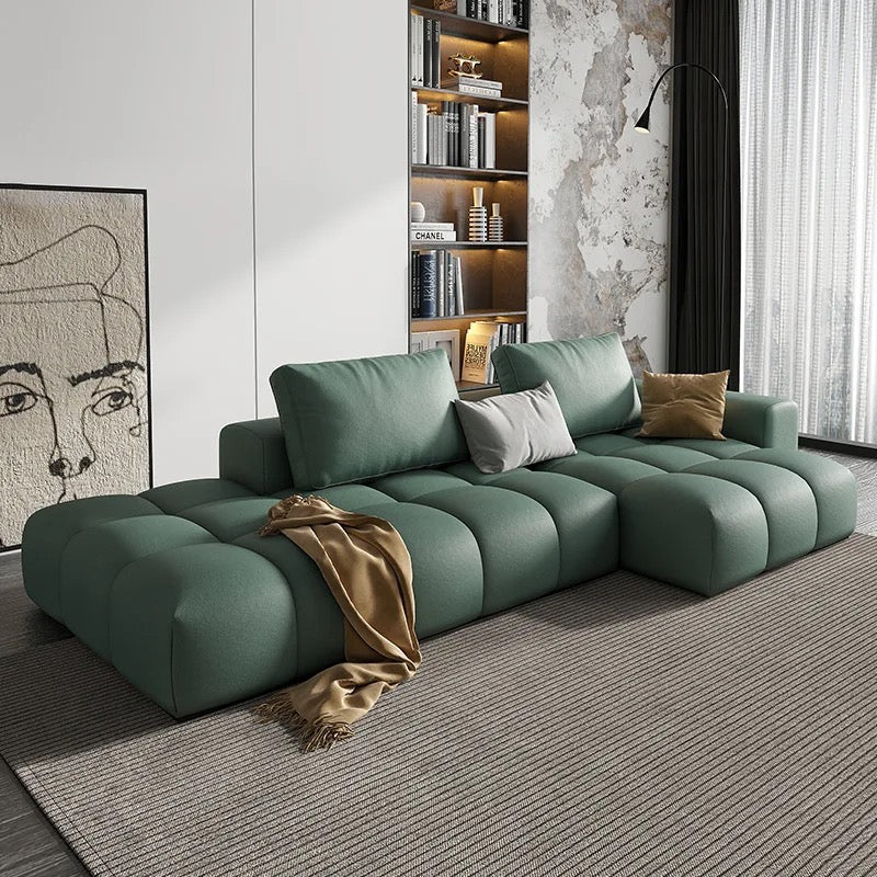 Sala de estar Sofá en forma de L de alta calidad Sofás de tela de diseño moderno 