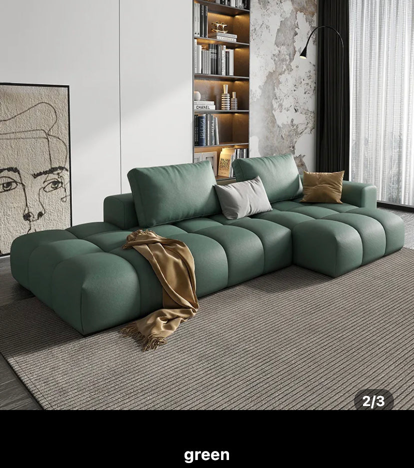Sala de estar Sofá en forma de L de alta calidad Sofás de tela de diseño moderno 