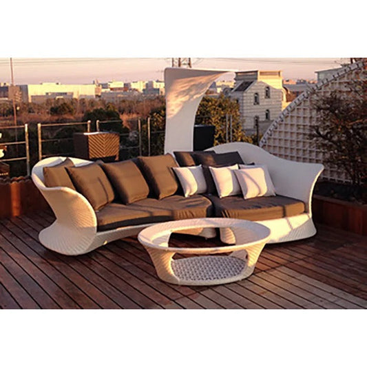 Mobilier d'extérieur jardin balcon cour loisirs canapé d'angle combinaison