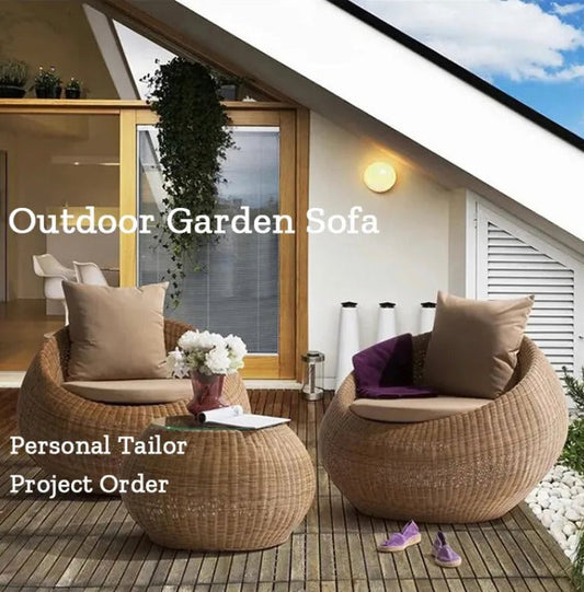 Muebles de exterior Schomex Garden Design Conjuntos de sofás redondos de ratán 