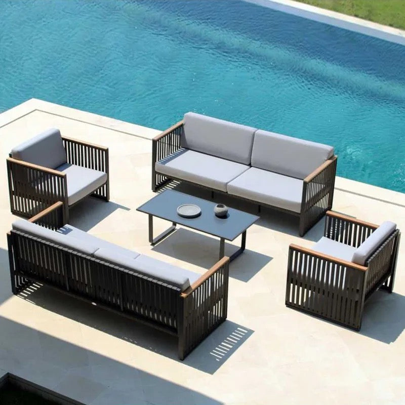 Outdoor Furniture Patio Aluminum Alloy High Quality Rattan Garden Sofa Set