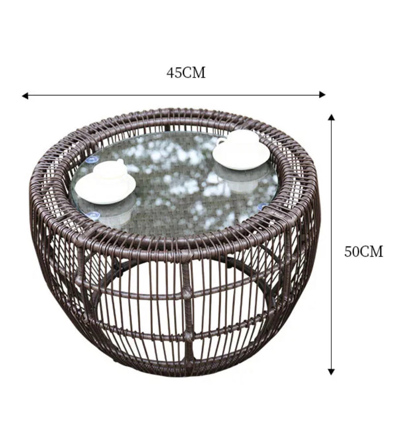 Outdoor Furniture Leisure Courtyard Garden Balcony Waterproof Sunscreen Rattan Furniture Set