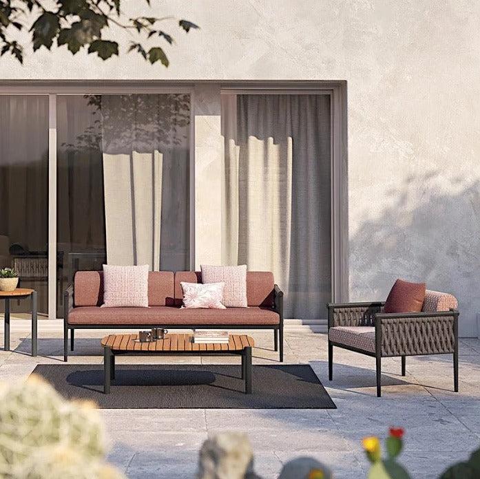 Outdoor Furniture Luxury Rattan Woven Leisure Balcony Garden Bar Furniture Sets