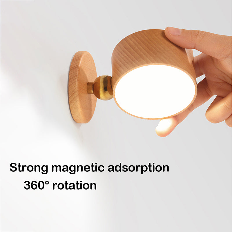 Wall Lamps Rechargeable LED Mounted Bedside Light USB Port 360 Rotate Magnetic Ball Cordless Wall Lights
