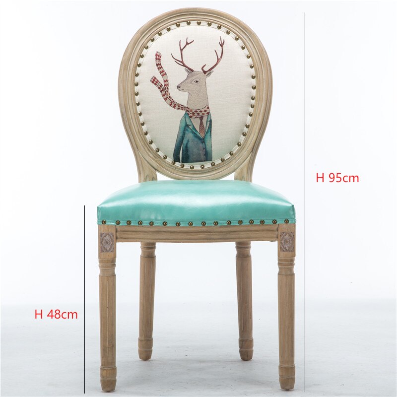 Chaises européennes rétro Esszimmerstühle dossier chaises de salle à manger maison bois massif Stühle