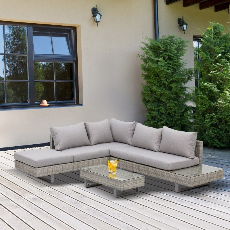 Sofa 5 Seater Outdoor Sectional Sofa Units Corner Garden Design Rattan Sofa Sets