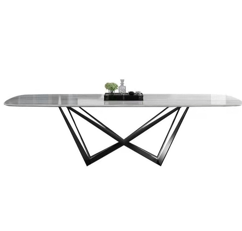 Dining Table Set Italian Modern Marble Esstisch-Set Carbon Steel Frame Jatar Tables Sets