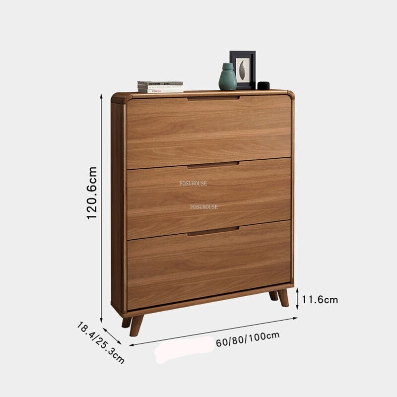 Shoe Cabinets Ultra Thin Wooden Furniture Large Capacity Tipping Shoe Rack Modern Storage Schuhschränke