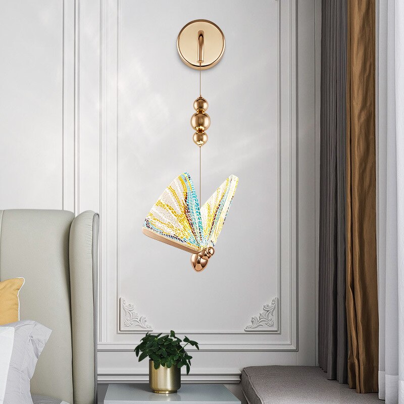 Wall Lamps Nordic LED Bedside Sconce Butterfly Indoor Wall Lights