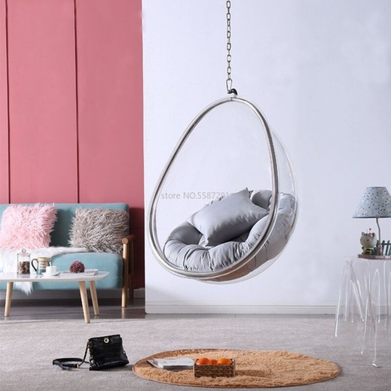 Chaise fantôme suspendue boule espace Stühle boule de verre Hängesessel suspendu chaises à bulles transparentes