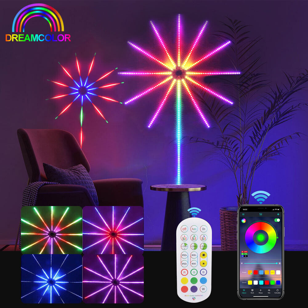 Wall Lamps Smart Interior Bluetooth RGB LED Strip Firework Color Wall Lights