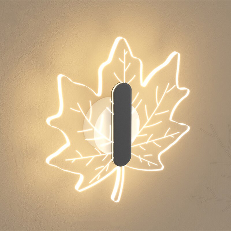 Wall Lamps Bedside Lighting Modern Sconce Maple Leaf Corridor Lights