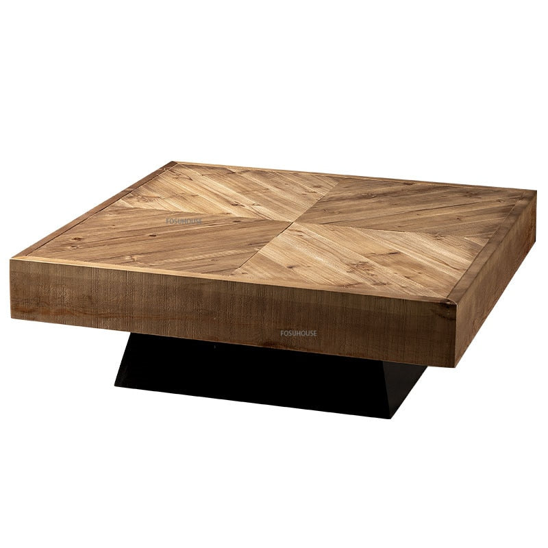 Table Solid Wood Living Room American Coffee Table Rustic Retro Tables