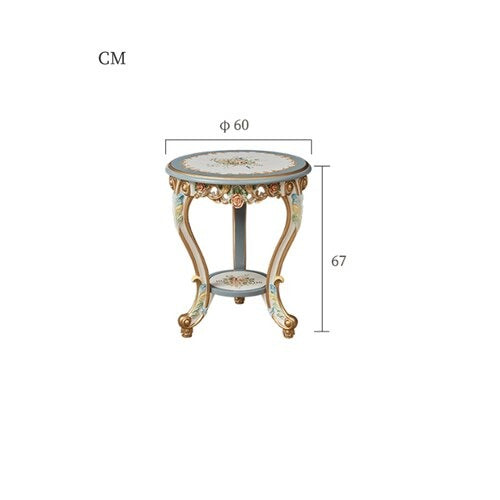 Armchair Set Solid Wood French Painted Sessel Leisure Armchair Coffee Table