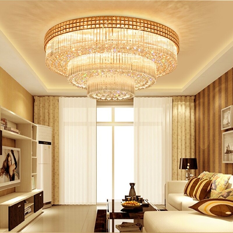 Light Luxury LED Cake Ceiling Light Round Rectangular Multilayer  Ceiling Lights