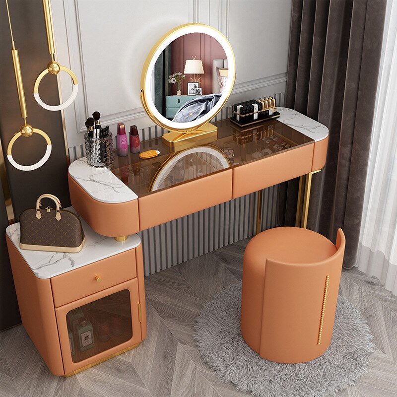 Bedroom Vanities Luxury Modern Schminktisch Set Solid Wood Dressing Table Set