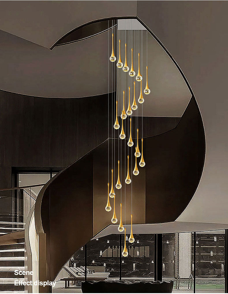 Lustre cristal salon plafonnier appartement escalier lustres