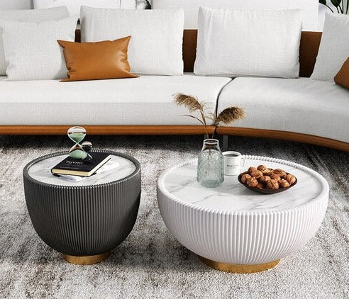 Coffee Tables Home Round Creative Designer Couchtisch Set Side Tables Set 