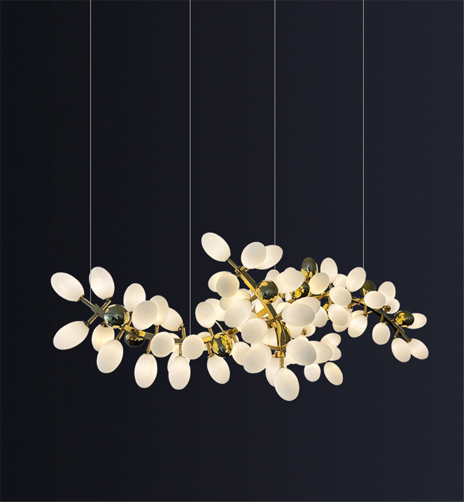 Lustre Villa salon lumières en cristal décoration artistique longue boule de verre lampes suspendues