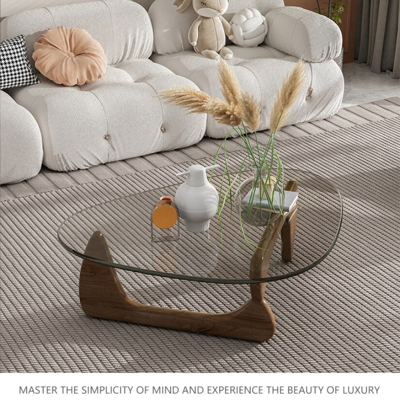 Table nordique en verre trempé Transparent, lampe de table, Mini tables à thé minimalistes