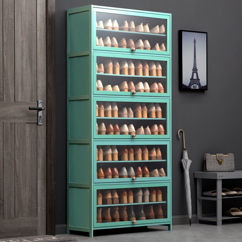 Zapateros HD transparente estante de almacenamiento de zapatos vitrina a prueba de polvo organizador de zapatos Schuhschränke muebles