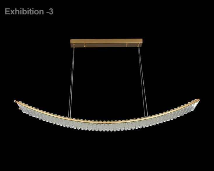 Long Stripe Pendant Light Luxury Crystal Post Modern Led Creative Pendant Lights