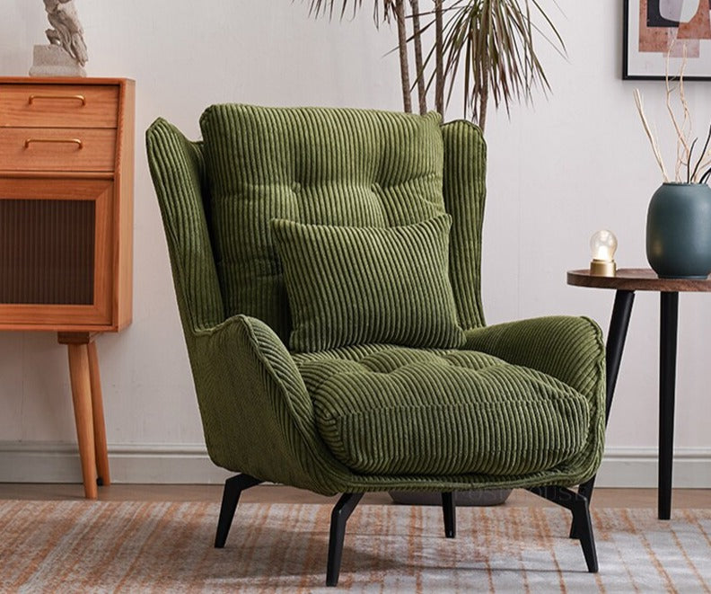 Wing Chair Nordic Flannel Living Room Retro Personality Designer Light Wing Chairs